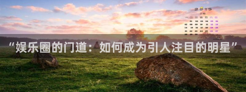 狗子283官网登录：“娱乐圈的门道：如何成为引人注目的明星”