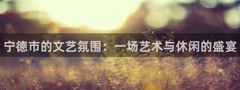 狗子28体育官网入口登录：宁德市的文艺氛围：一场艺术与休闲的盛宴